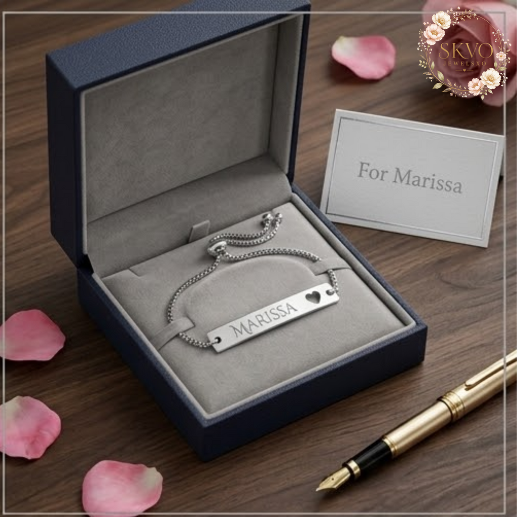 Engraved Heart Bracelet | Personalized Jewelry