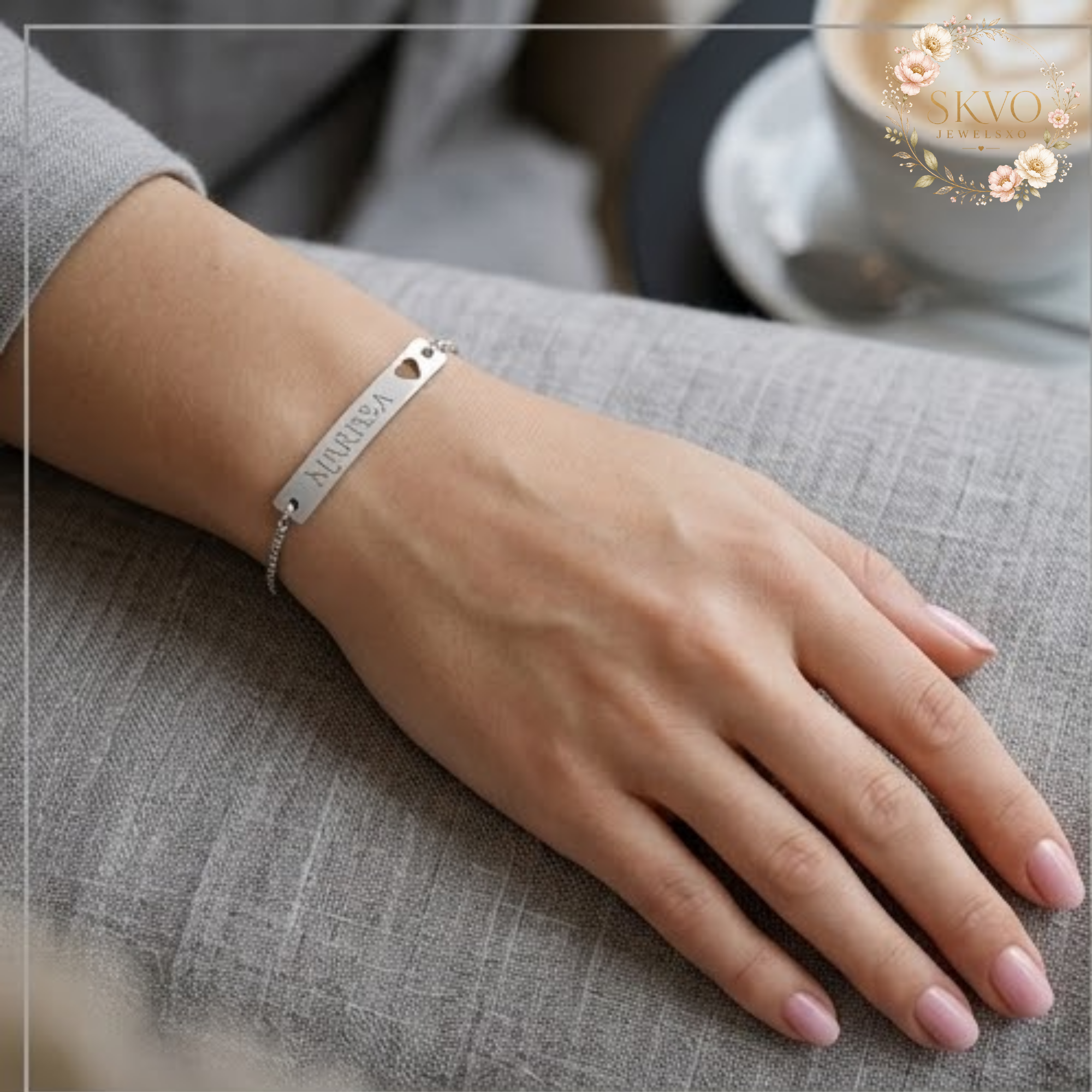 Engraved Heart Bracelet | Personalized Jewelry