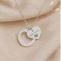 Engraved Heart Cutout Necklace, Personalized Heart Pendant
