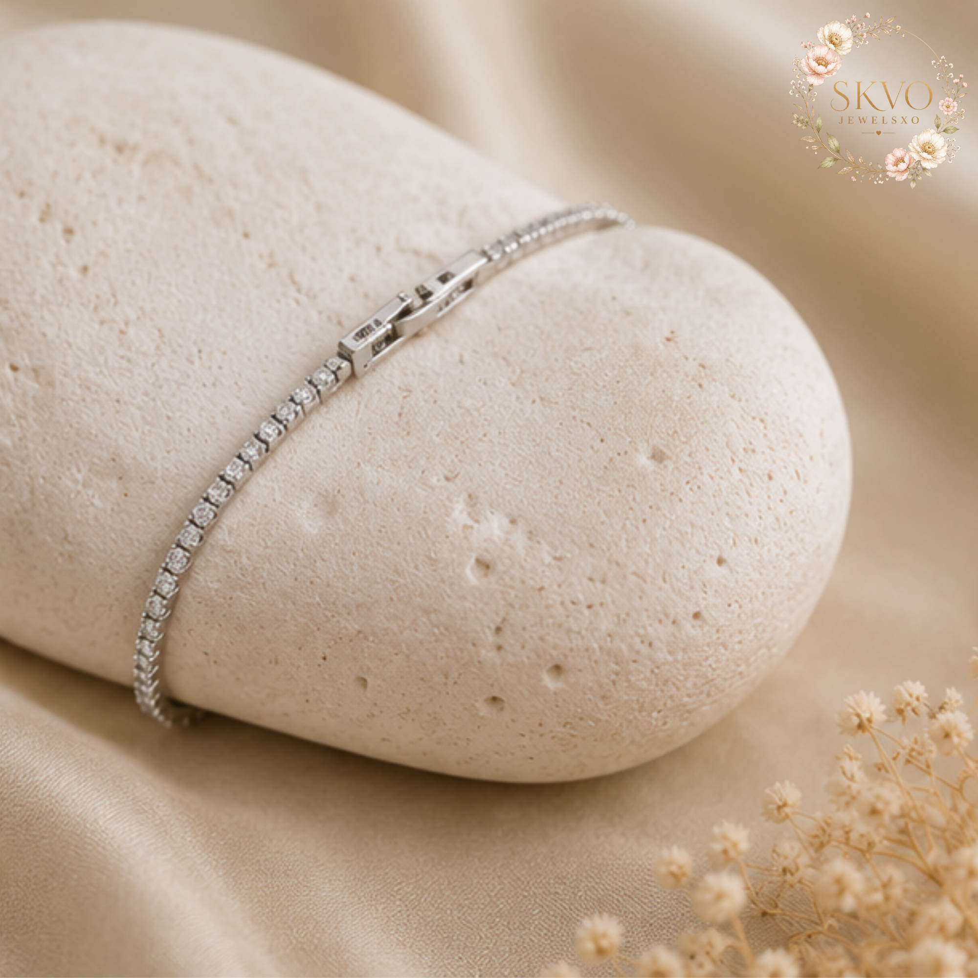 925 Sterling Silver Cubic Zirconia Tennis Bracelet