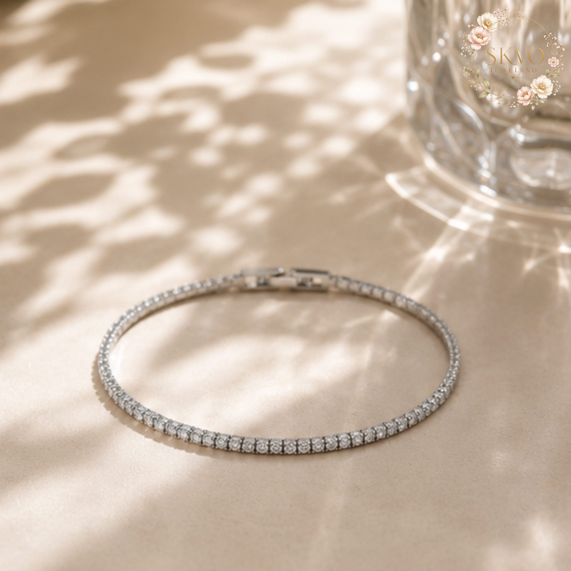 925 Sterling Silver Cubic Zirconia Tennis Bracelet