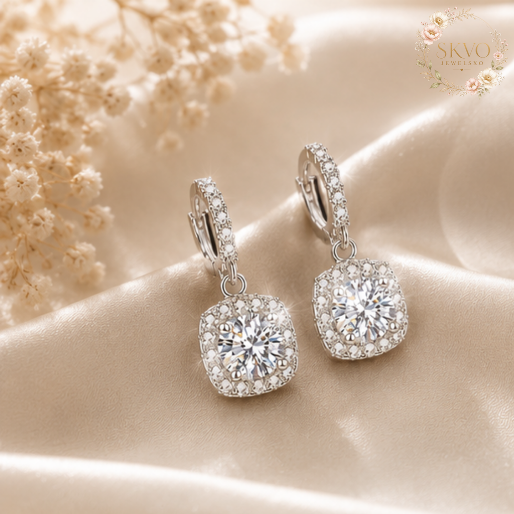 925 Sterling Silver Moissanite Stud Earrings