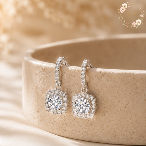 925 Sterling Silver Moissanite Stud Earrings