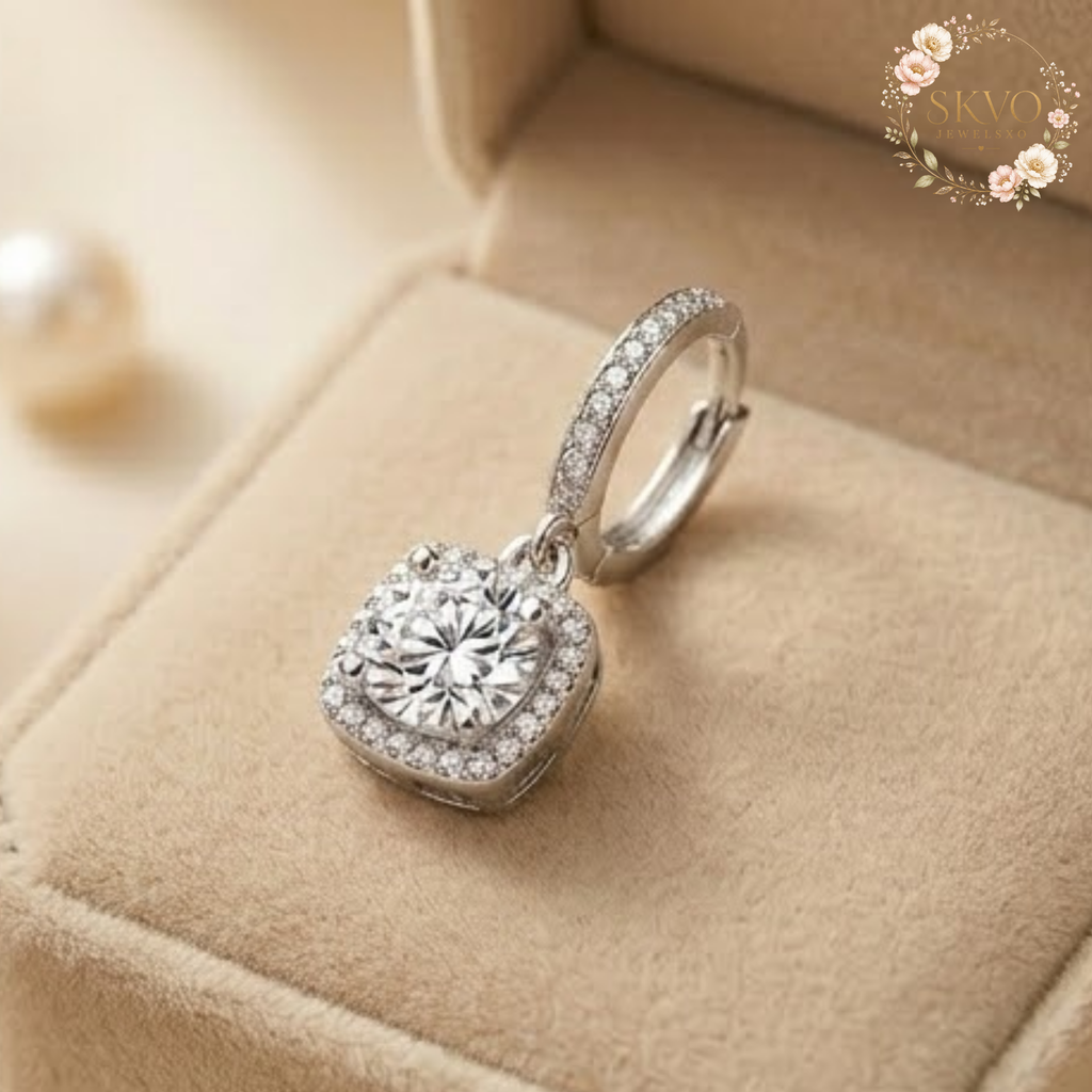 925 Sterling Silver Moissanite Stud Earrings