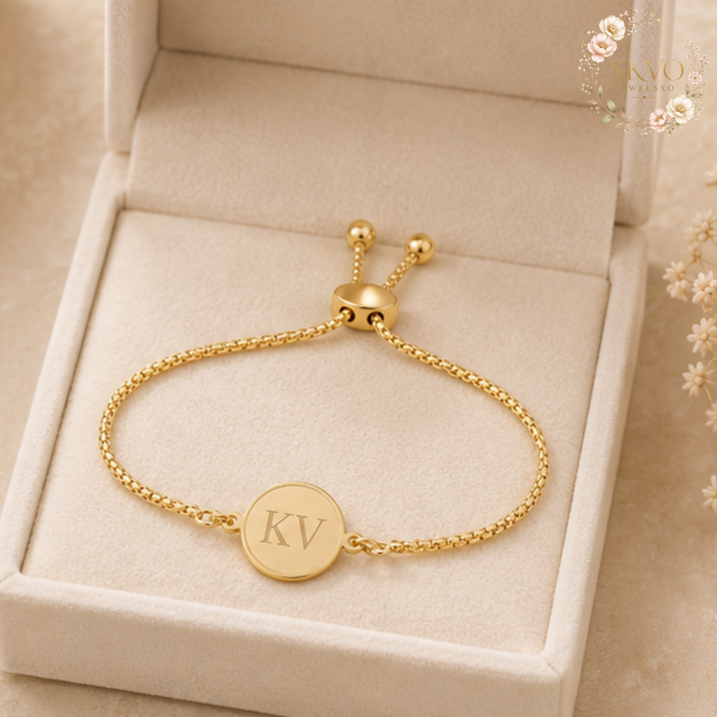 Personalized Initials Charm Bracelet — Custom Initials Locket Bracelet