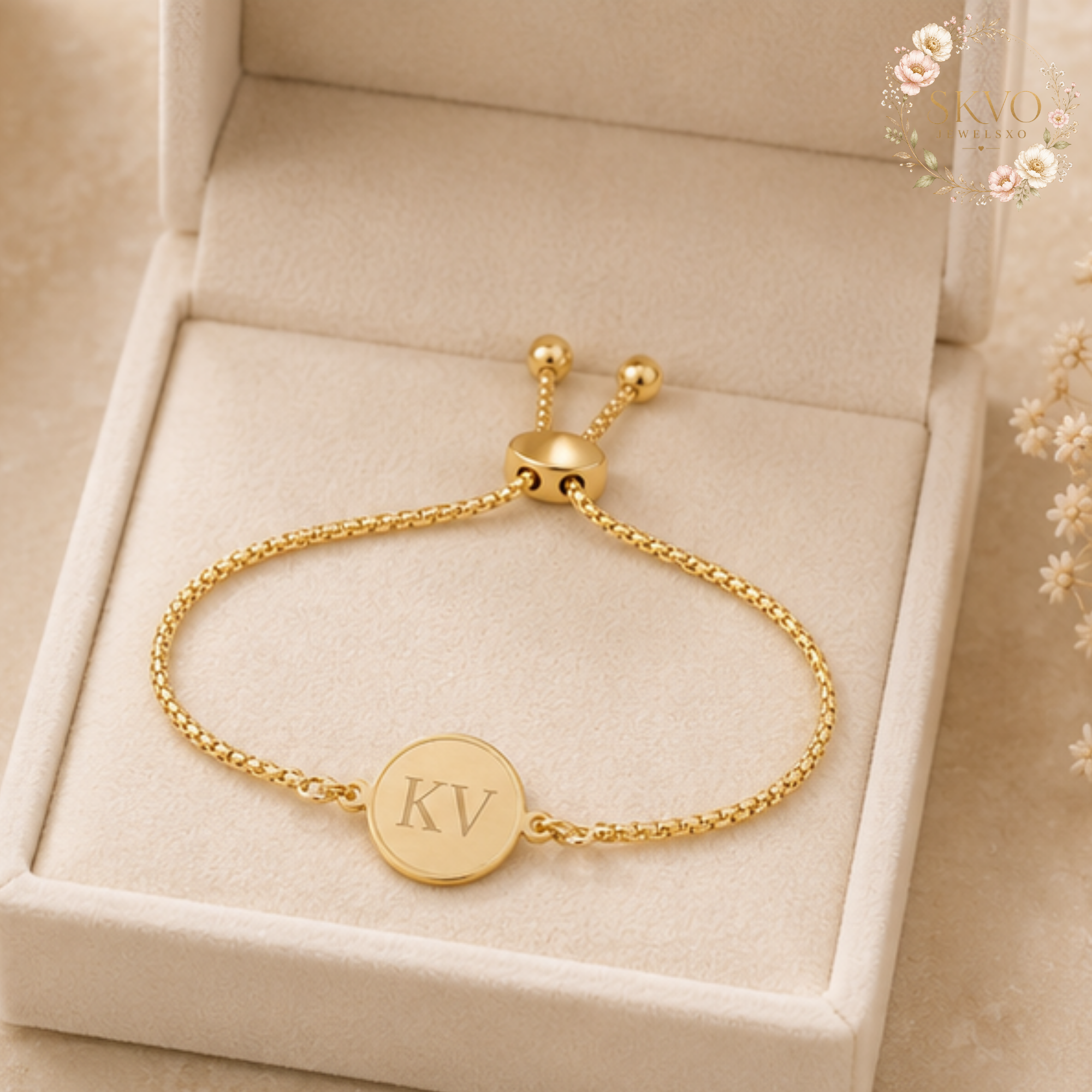 Personalized Initials Charm Bracelet — Custom Initials Locket Bracelet