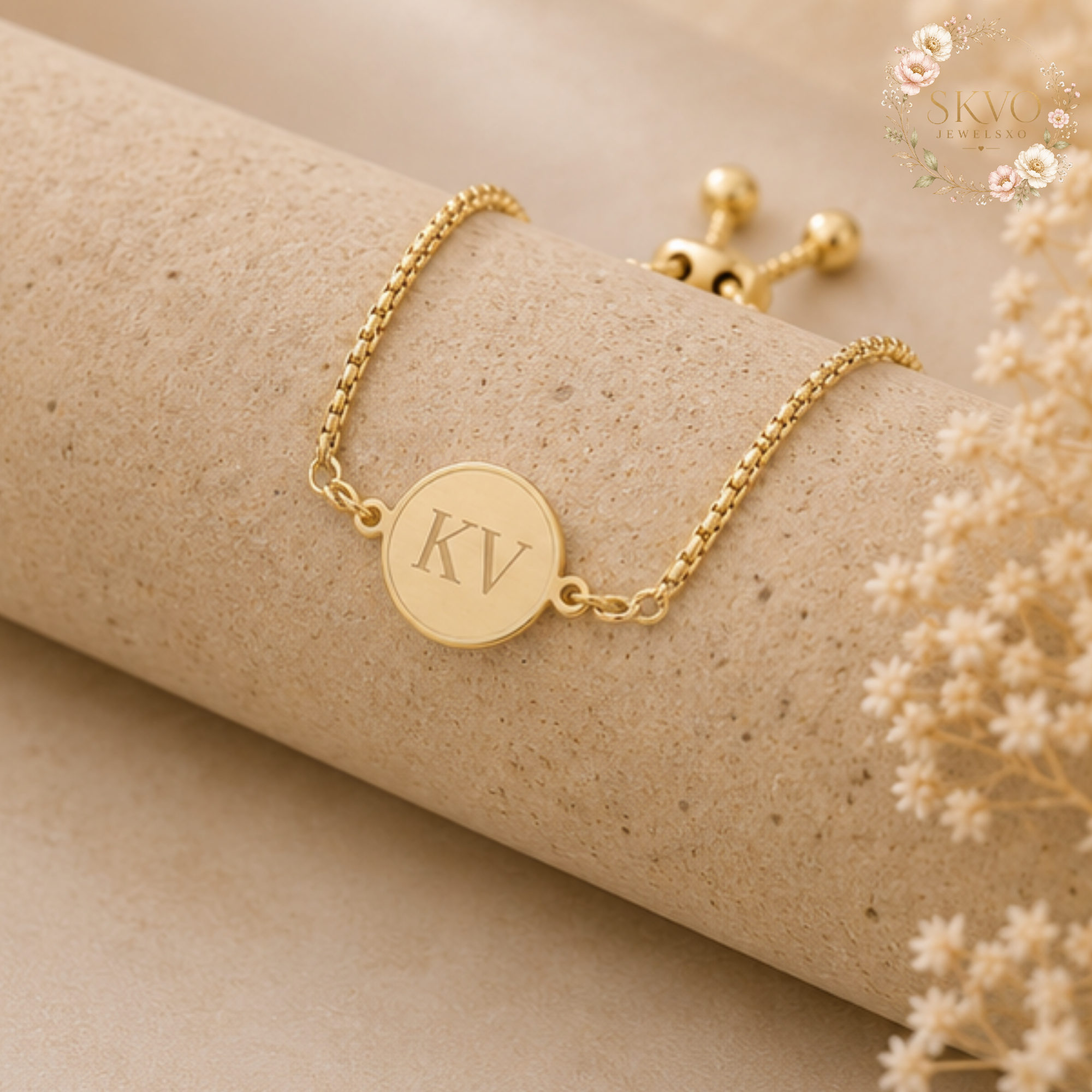Personalized Initials Charm Bracelet — Custom Initials Locket Bracelet