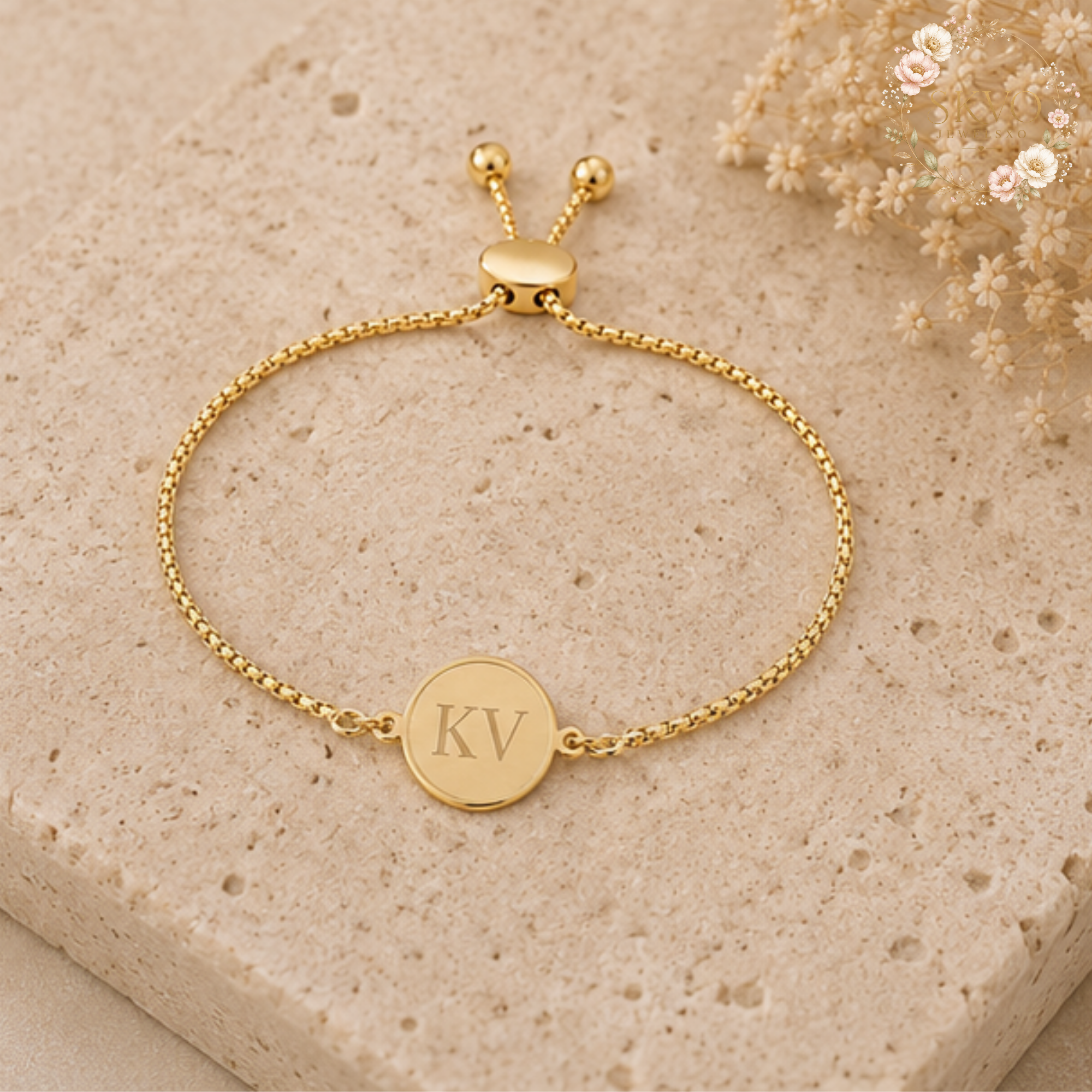Personalized Initials Charm Bracelet — Custom Initials Locket Bracelet