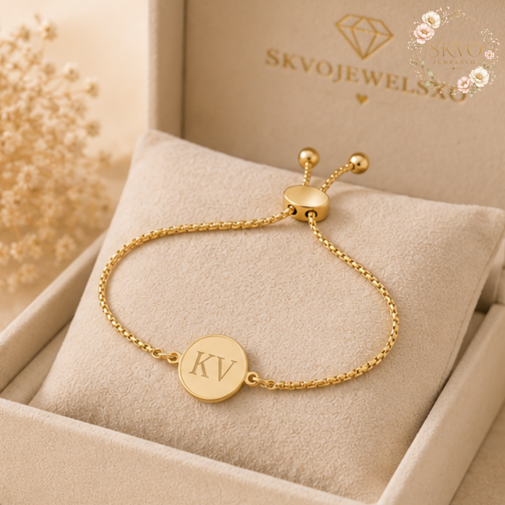 Personalized Initials Charm Bracelet — Custom Initials Locket Bracelet