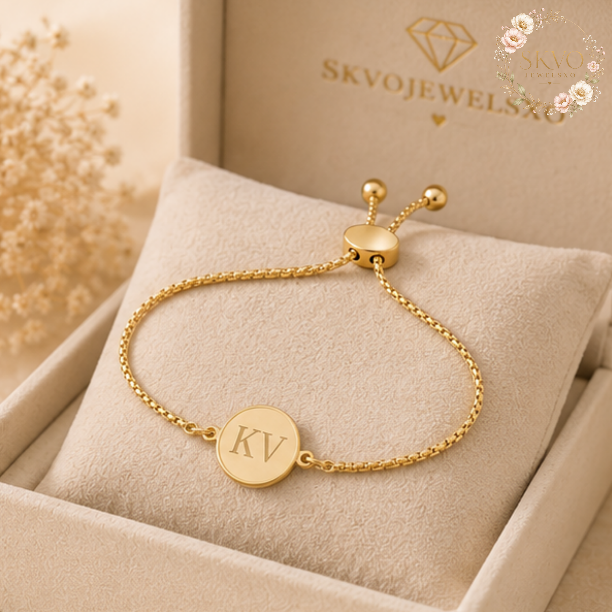 Personalized Initials Charm Bracelet — Custom Initials Locket Bracelet