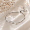 Engraved Name Bar Bracelet Adjustable