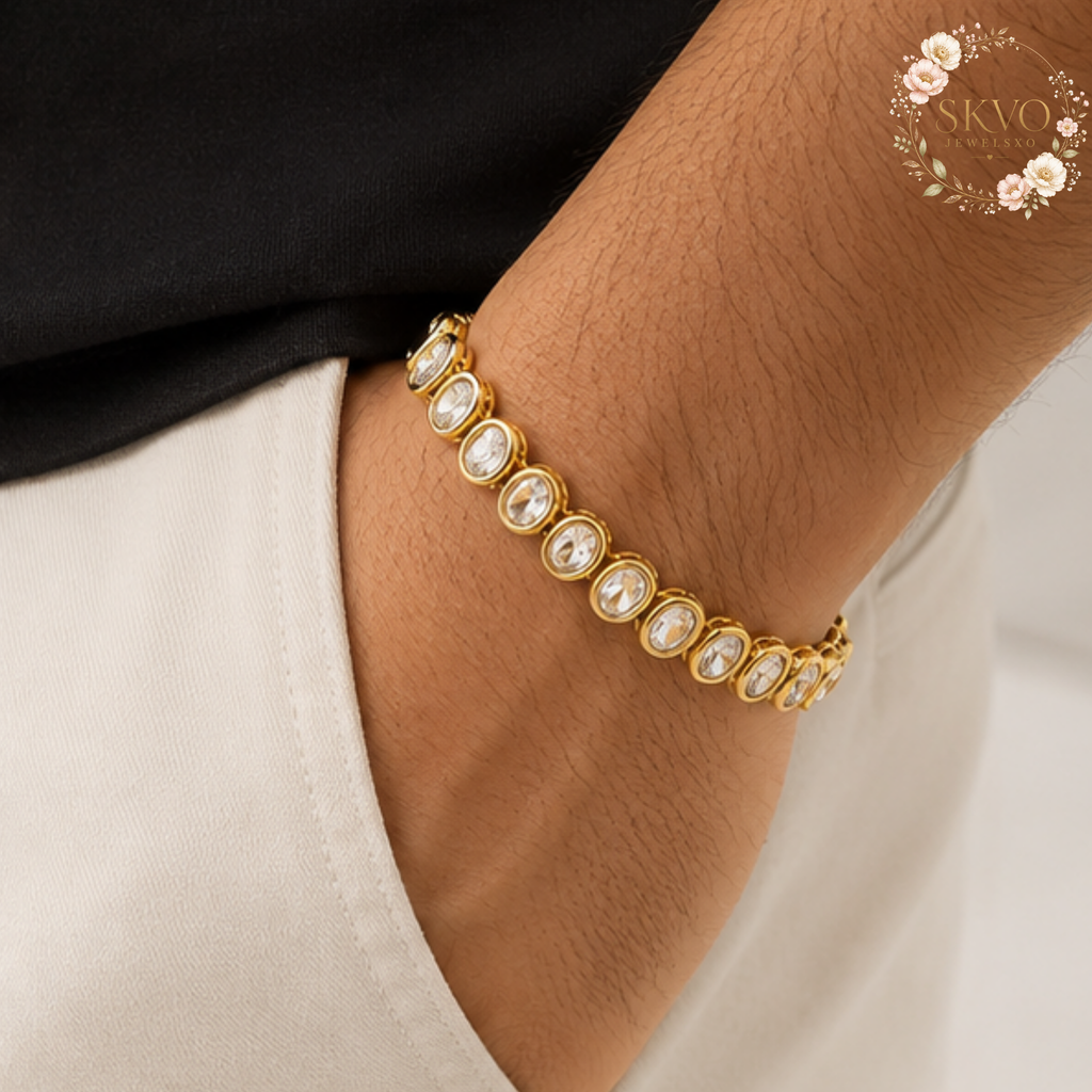 14K Gold Plated Cubic Zirconia Bracelet
