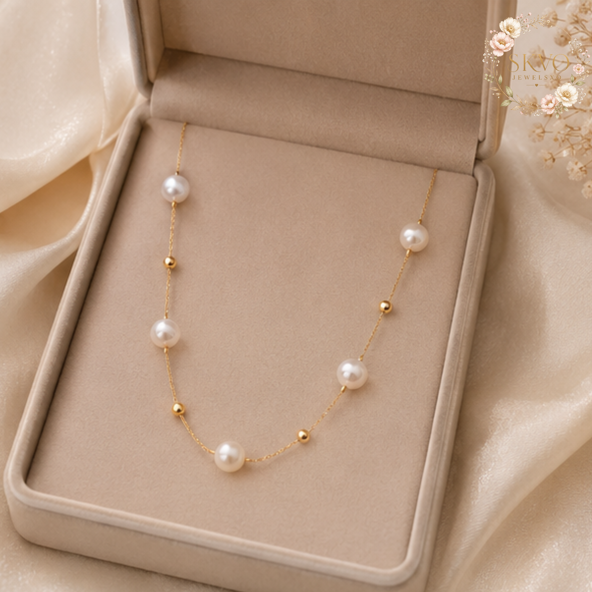 Pearl Beads Necklace Minimalist Style