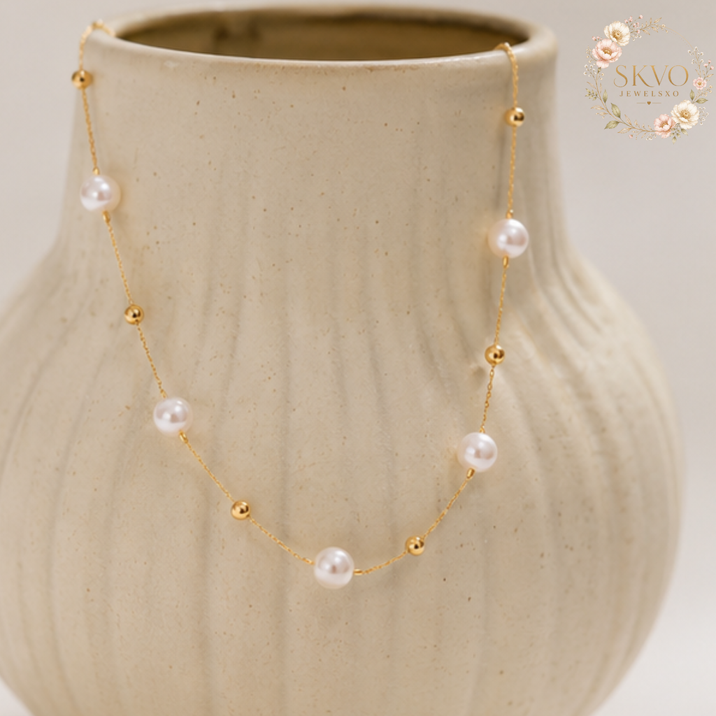Pearl Beads Necklace Minimalist Style