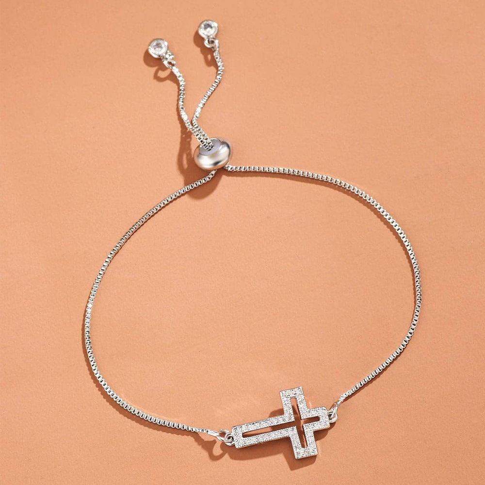 Women'S Fashion Zircon Cross All-Match Bracelet