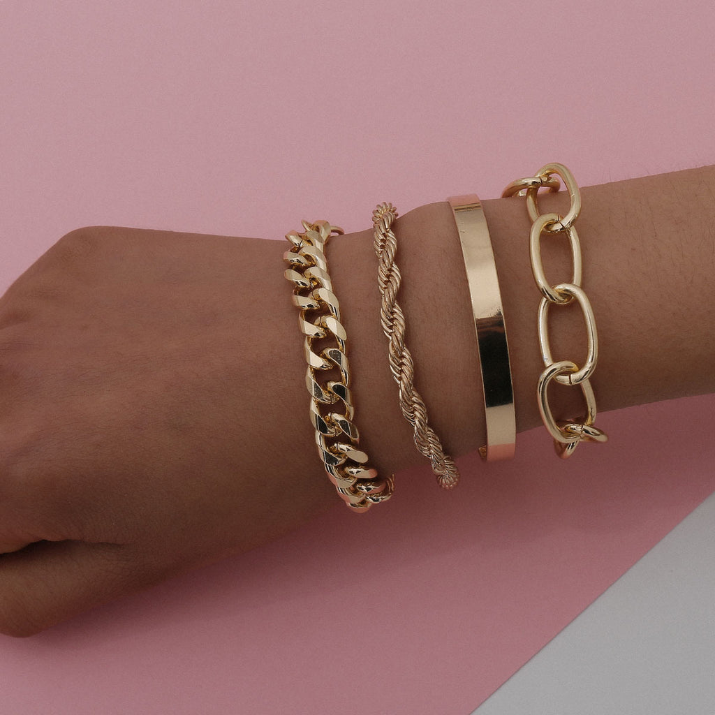 Twist Chain Exaggerated O-Shaped Chain Cover Bracelets