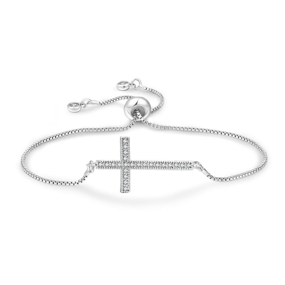 Women'S Fashion Zircon Cross All-Match Bracelet