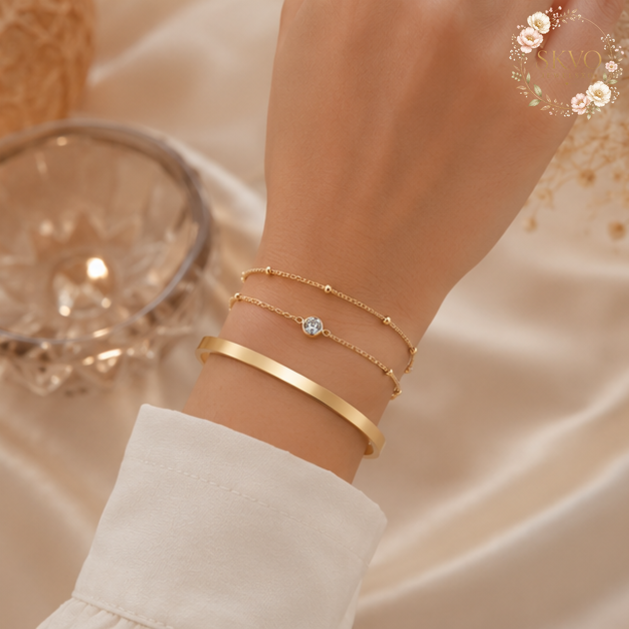 3PC Chain Link Bar Bracelets Stainless Steel, Minimalist Jewelry, Gift for Women, Elegant Stackable Arm Cuffs, Modern Fashion Accessories