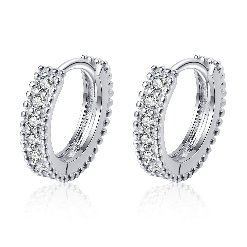 S925 Silver Inlaid Moissanite Earrings