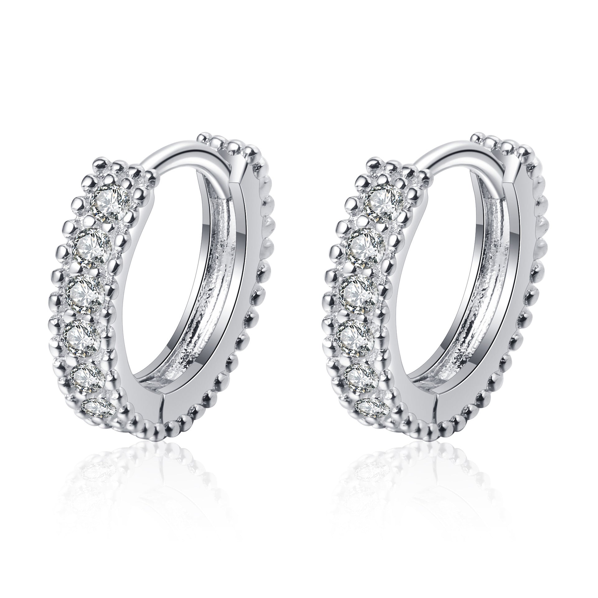 S925 Silver Inlaid Moissanite Earrings