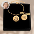 Personalized Portrait Bracelet with Custom Engraving, Heart Keepsake Jewelry, Gift for Her, Eternal Sentimental Gift, Unique Custom Jewelry