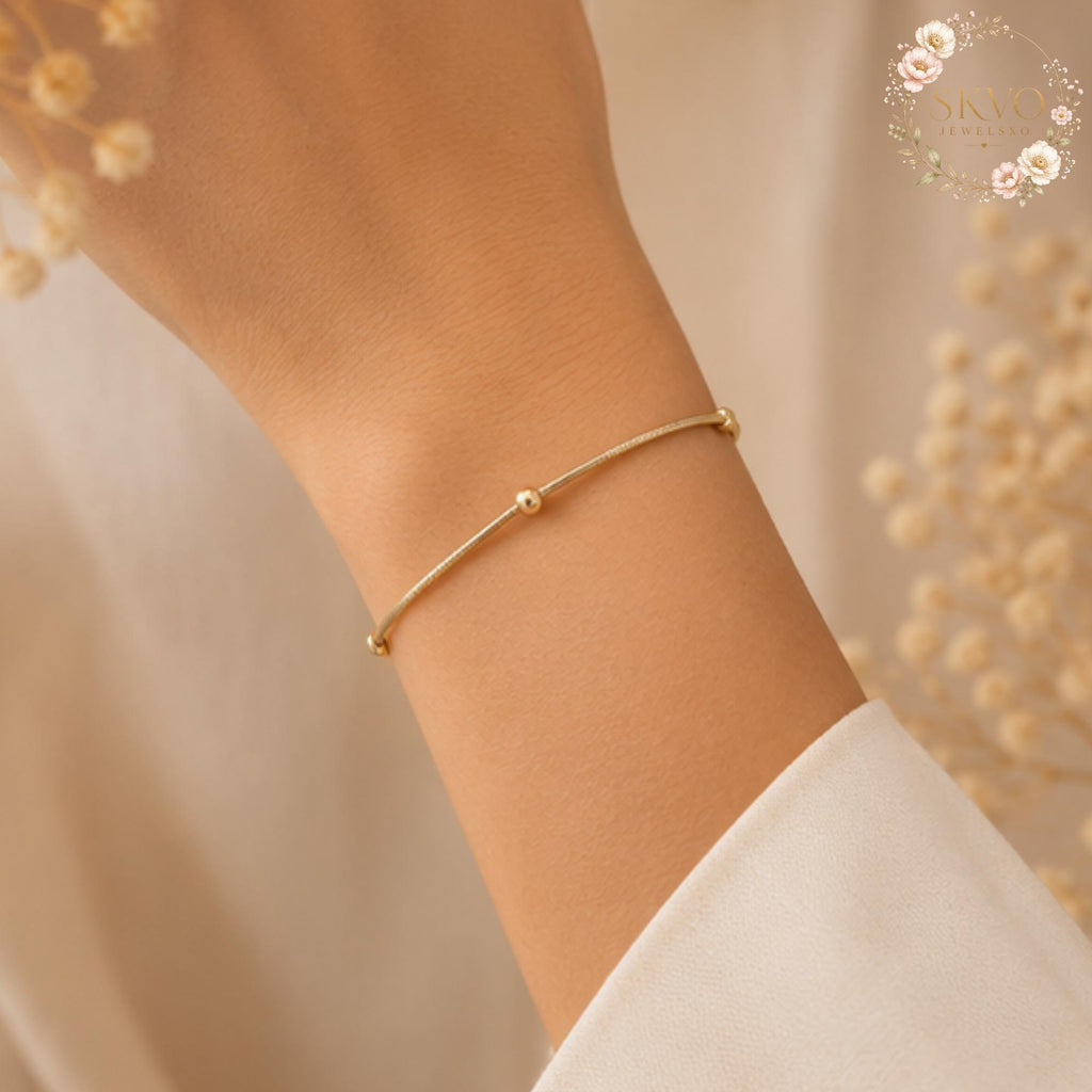 18k Gold Plated Minimalist Bracelet, Delicate Jewelry for Women, Elegant Stackable Accessory, Gift for Her, Fine Gold Chain Jewelry