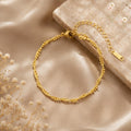 Gold Beaded Chain Bracelet, Elegant Layered Jewelry, Gift for Her, Wedding Accessory, Minimalist Gold Jewelry, Bridesmaid Gift