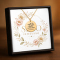 Personalized Coin Necklace with Laser Engraving, 18k Gold Plated Stainless Steel, Customizable Front and Back, Gift for Her, Ready to Ship