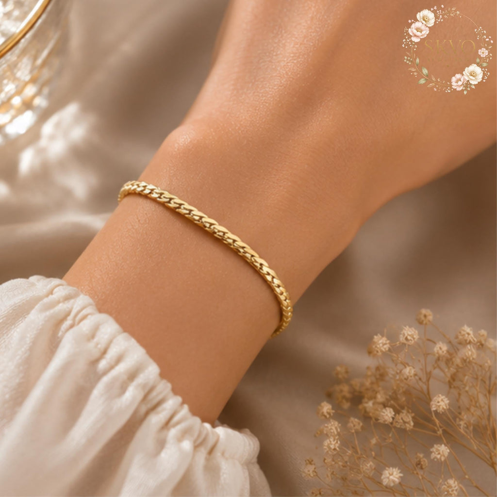Gold Chain Bracelet, Minimalist Jewelry, Adjustable Gold Jewelry, Gift for Her, Elegant Accessory, Boho Style, Everyday Wear