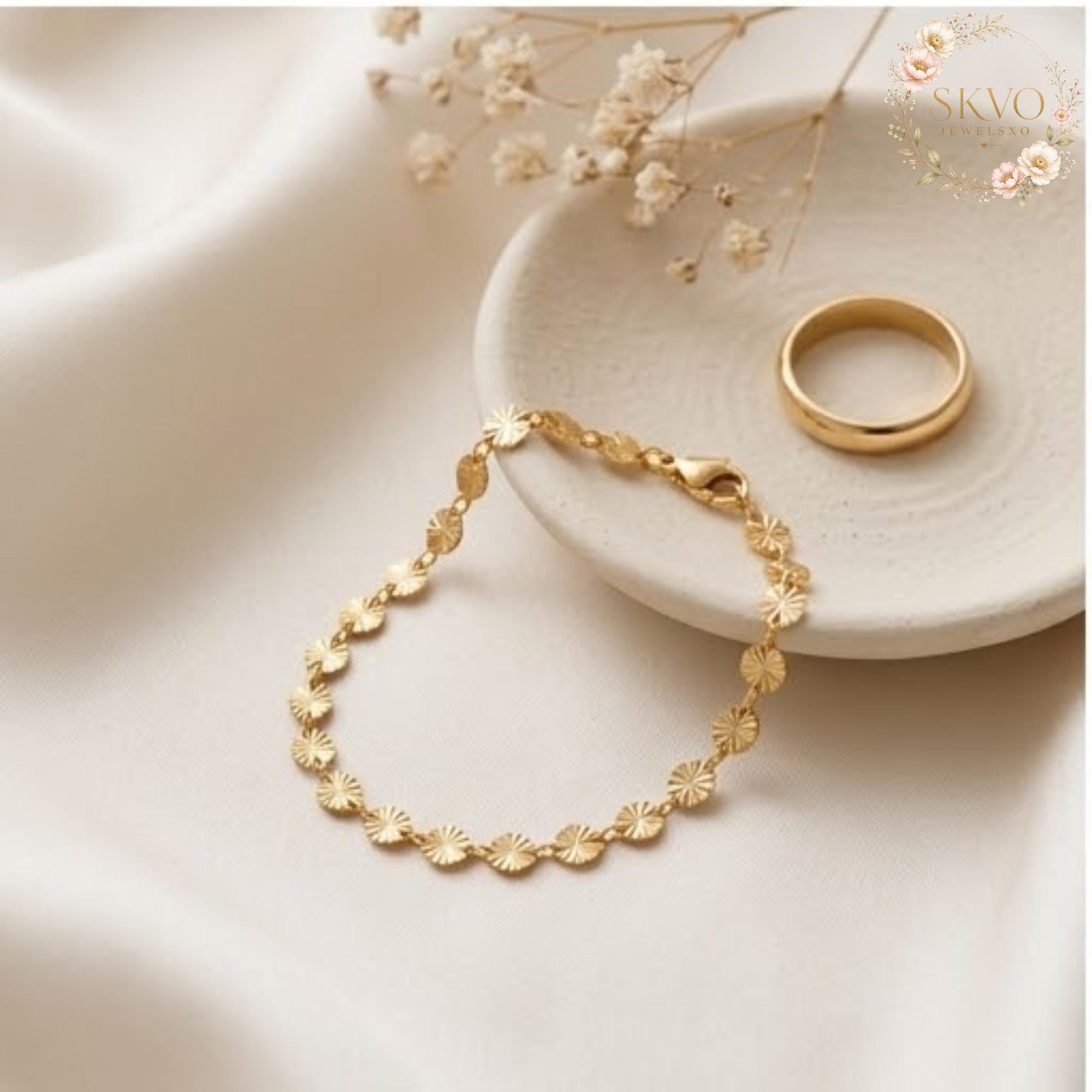 Gold Chain Bracelet, Minimalist Jewelry, Gift for Her, Everyday Wear or Bridal