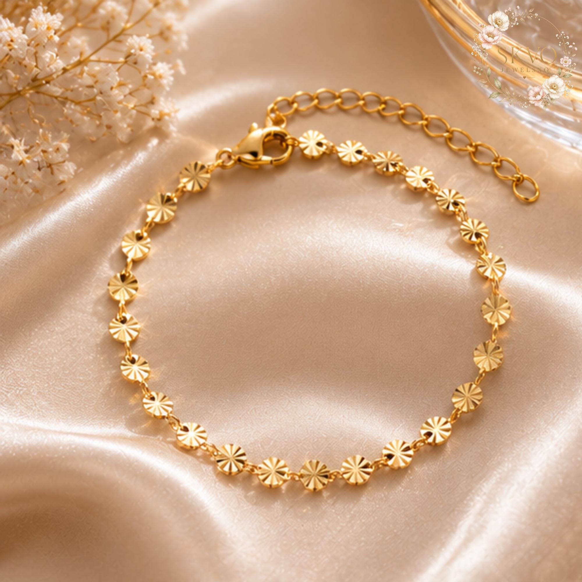 Gold Chain Bracelet, Minimalist Jewelry, Gift for Her, Everyday Wear or Bridal