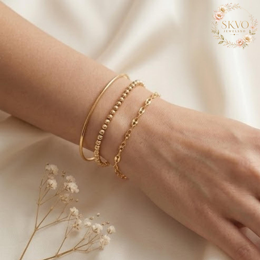 Gold Chain Bracelet, Dainty Jewelry for Women, Minimalist Gold Accessory, Elegant Gift for Her, Fine Jewelry for Everyday Wear