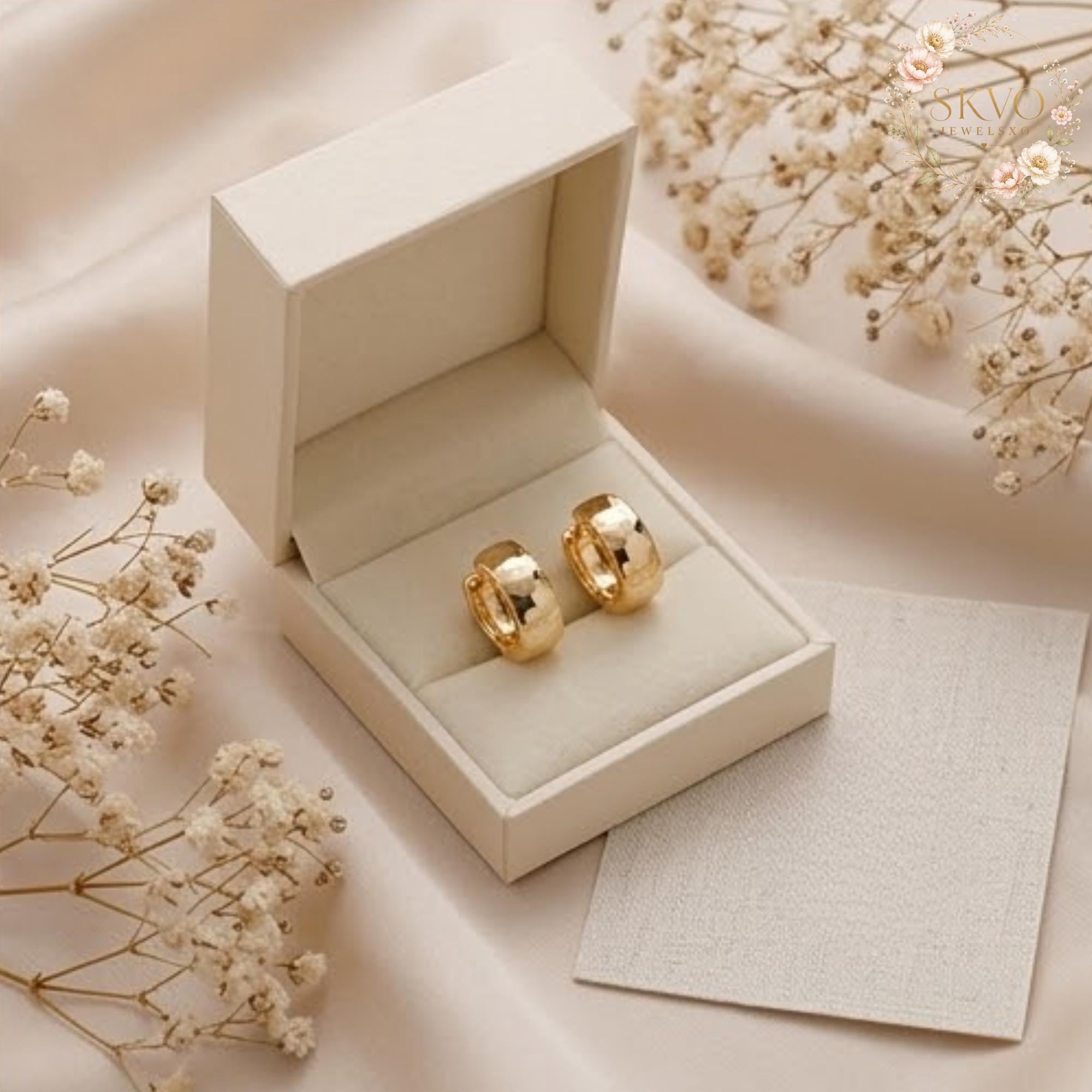 Elegant Gold Hoop Earrings, Dainty Jewelry, Bridal or Everyday Accessory, Handmade Gift for Women, Stylish Minimalist Earrings