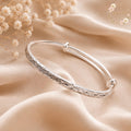 Sterling Silver Cuff Bangle, Minimalist Jewelry, Elegant Gift for Women, Boho Style, Handmade Silver Accessory, Gift for Her