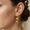 Gold Spiral Hoop Earrings, Statement Jewelry, Modern Ear Cuffs, Gift for Her, Boho Chic, Trendy Ear Accessories, Unique Gold Earrings