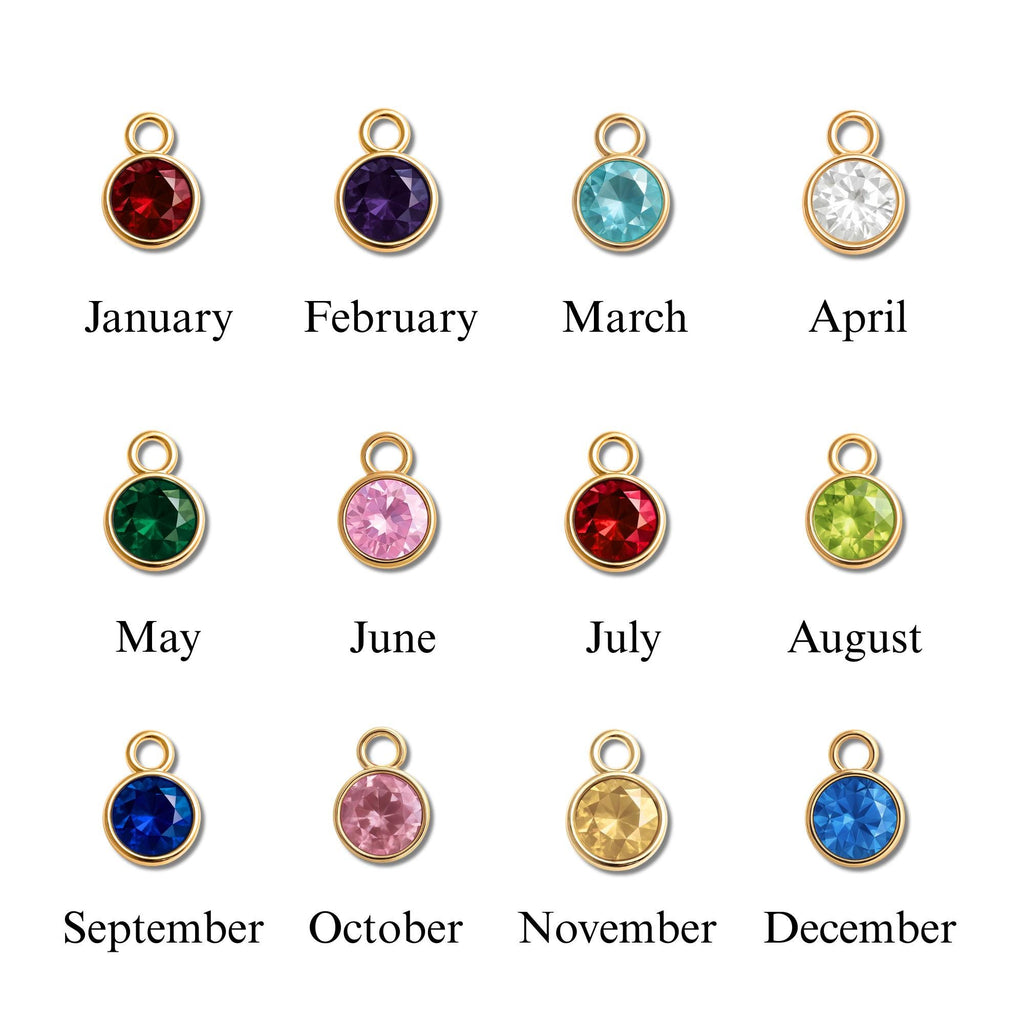 Personalized Heart Necklace with Birthstone | Custom Engraved Jewelry in Gold, Rose Gold, or Silver | Gift for Her, Mom, Birthday