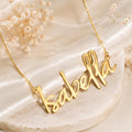 Custom Name Necklace, Personalized Name Jewelry, Custom Script Necklace, Gold Name Necklace, Silver Name Necklace Gift for Her