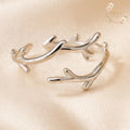 Sterling Silver Branch Ring | Adjustable Antler Twig Ring | Minimalist Willow Jewelry | Nature Inspired Gift for Her | Dainty Silver Ring