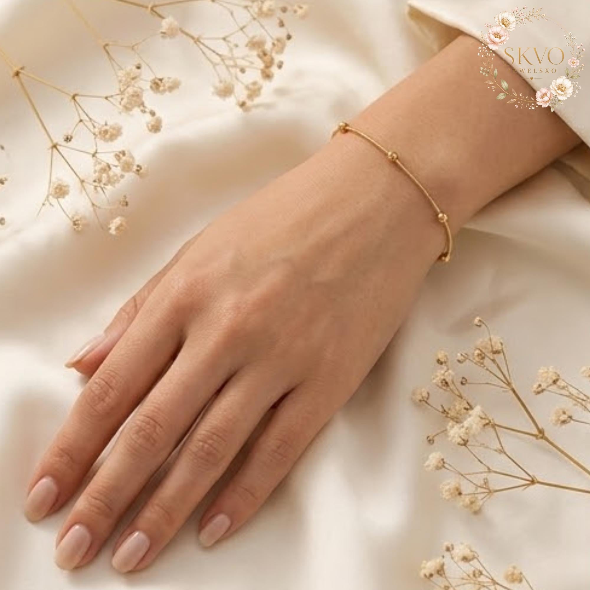 18k Gold Plated Minimalist Bracelet, Delicate Jewelry for Women, Elegant Stackable Accessory, Gift for Her, Fine Gold Chain Jewelry