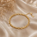 18k Gold Plated Chain Bracelet, Elegant Jewelry for Women, Gift for Her, Minimalist Classic Accessory, Bridal or Everyday Style
