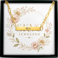 Personalized Paperclip Bar Necklace with Laser Engraving, Stainless Steel, 18k Gold or Rose Gold Plated, Custom Name Pendant, Ready to Ship