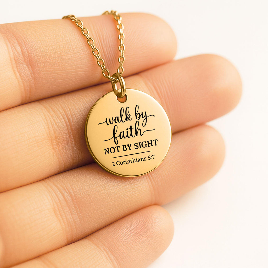 Personalized Coin Necklace with Laser Engraving, 18k Gold Plated Stainless Steel, Customizable Front and Back, Gift for Her, Ready to Ship