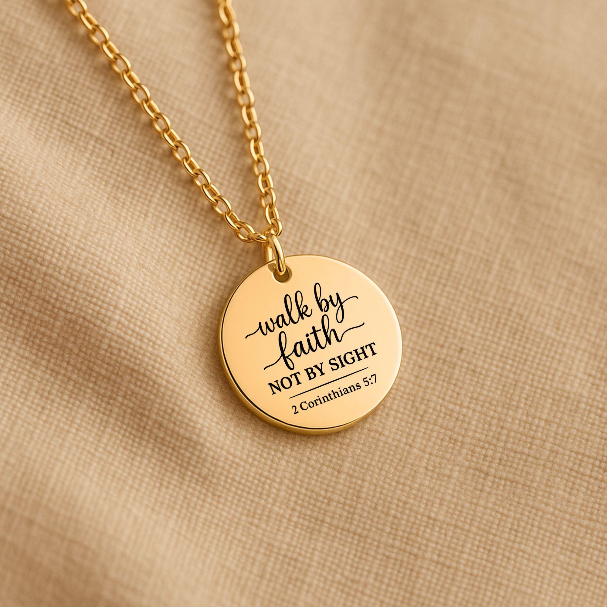 Personalized Coin Necklace with Laser Engraving, 18k Gold Plated Stainless Steel, Customizable Front and Back, Gift for Her, Ready to Ship