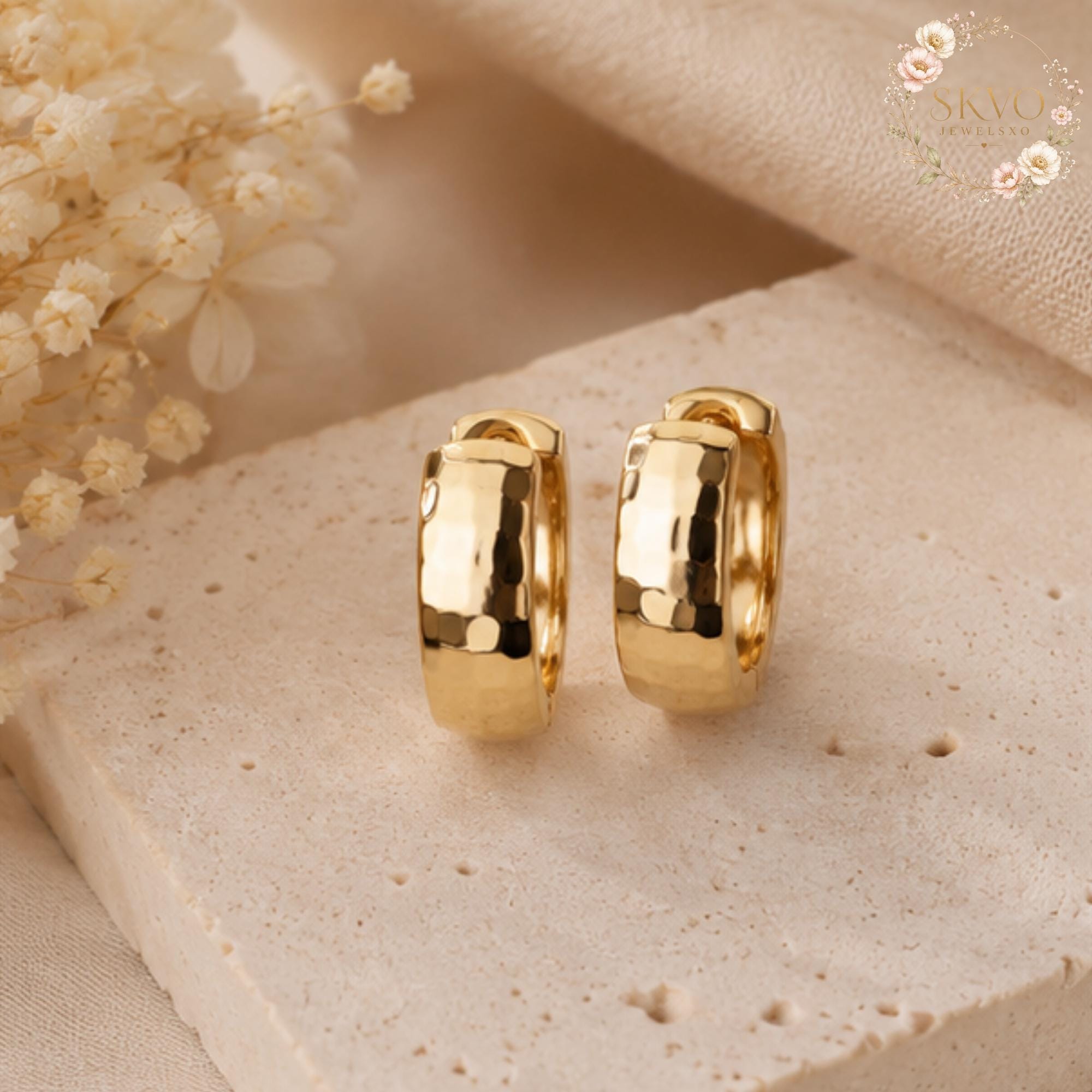 Elegant Gold Hoop Earrings, Dainty Jewelry, Bridal or Everyday Accessory, Handmade Gift for Women, Stylish Minimalist Earrings