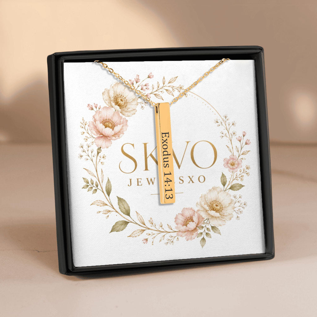Personalized Bible Verse Necklace, Custom Religious Jewelry with Optional Message, Christian Gift, Silver, Gold, Rose Gold, Spiritual Gift