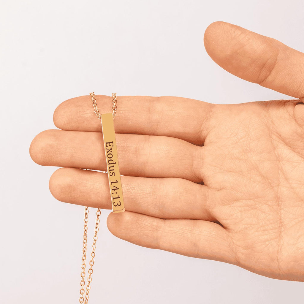 Personalized Bible Verse Necklace, Custom Religious Jewelry with Optional Message, Christian Gift, Silver, Gold, Rose Gold, Spiritual Gift