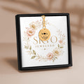 Personalized coin keychain with laser engraving, stainless steel, 18k gold or rose gold plated, custom front and back, gift for her or him
