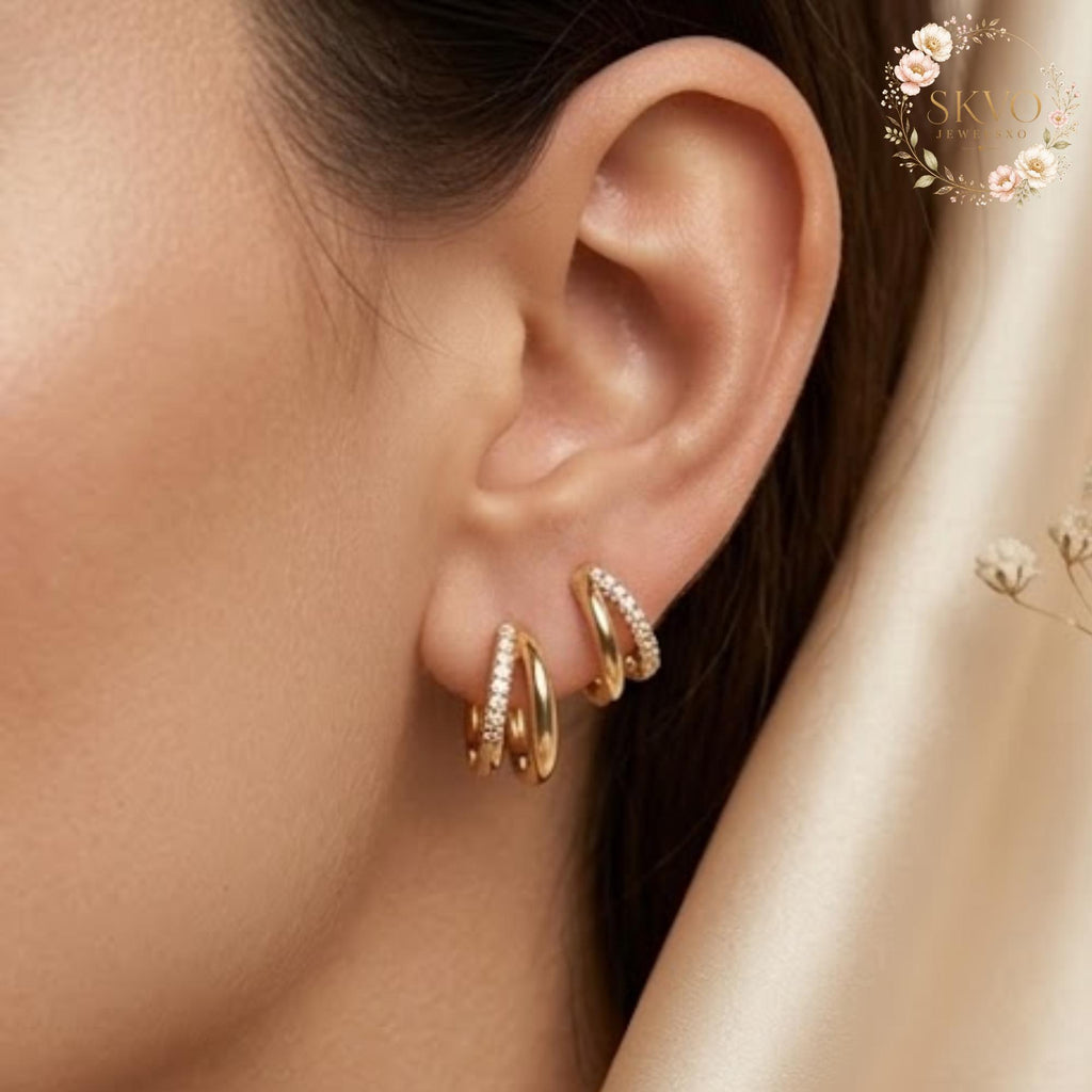 Gold Ear Cuff Earrings, Dainty Huggie Ear Cuffs, Minimalist Gold Earrings, No Piercing Ear Cuff, Stackable Ear Jewelry Gift